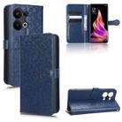 For OPPO Reno9 Pro+ Honeycomb Dot Texture Leather Phone Case(Blue) - 1