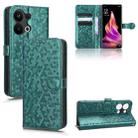 For OPPO Reno9 Pro+ Honeycomb Dot Texture Leather Phone Case(Green) - 1