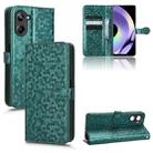 For Realme 10 4G Honeycomb Dot Texture Leather Phone Case(Green) - 1