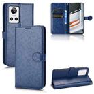 For Realme GT Neo 3 Honeycomb Dot Texture Leather Phone Case(Blue) - 1