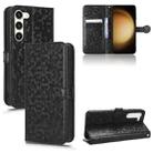 For Samsung Galaxy S23 5G Honeycomb Dot Texture Leather Phone Case(Black) - 1