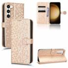 For Samsung Galaxy S23+ 5G Honeycomb Dot Texture Leather Phone Case(Gold) - 1