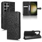 For Samsung Galaxy S23 Ultra 5G Honeycomb Dot Texture Leather Phone Case(Black) - 1