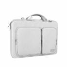 ST11 Polyester Thickened Laptop Bag, Size:15.6 inch(Silver Gray) - 1