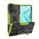 For Infinix Hot 20 Play Armor Bear Shockproof PC + TPU Phone Case with Ring(Green) - 1