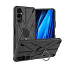 For Tecno Pova 4 Armor Bear Shockproof PC + TPU Phone Case with Ring(Black) - 1