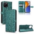 For Huawei nova Y61 Honeycomb Dot Texture Leather Phone Case(Green) - 1