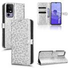 For TCL 40R Honeycomb Dot Texture Leather Phone Case(Silver) - 1
