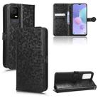 For TCL 405 / TCL 406 T506D Honeycomb Dot Texture Leather Phone Case(Black) - 1