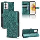 For Motorola Moto G73 5G Honeycomb Dot Texture Leather Phone Case(Green) - 1