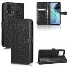 For Motorola Moto G72 4G Honeycomb Dot Texture Leather Phone Case(Black) - 1