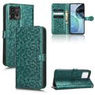 For Motorola Moto G72 4G Honeycomb Dot Texture Leather Phone Case(Green) - 1