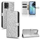 For Motorola Moto G72 4G Honeycomb Dot Texture Leather Phone Case(Silver) - 1