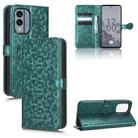 For Nokia X30 5G Honeycomb Dot Texture Leather Phone Case(Green) - 1