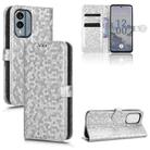 For Nokia X30 5G Honeycomb Dot Texture Leather Phone Case(Silver) - 1