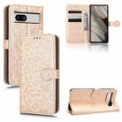 For Google Pixel 7a Honeycomb Dot Texture Leather Phone Case(Gold) - 1