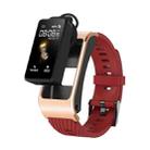 H21 1.14 inch Silicon Band Earphone Detachable Smart Watch Support Temperature Measurement / Bluetooth Call / Voice Control(Red) - 1