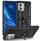 For Motorola Moto Edge+ 2023 Shockproof TPU + PC Phone Case with Holder(Black) - 1