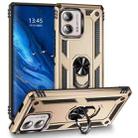 For Motorola Moto Edge+ 2023 Shockproof TPU + PC Phone Case with Holder(Gold) - 1