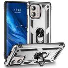 For Motorola Moto Edge+ 2023 Shockproof TPU + PC Phone Case with Holder(Silver) - 1