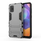 For Galaxy A31 Shockproof PC + TPU Protective Case with Hidden Holder(Grey) - 1
