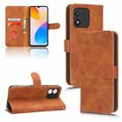 For Honor X5 Skin Feel Magnetic Flip Leather Phone Case(Brown) - 1