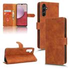 For Samsung Galaxy A24 4G Skin Feel Magnetic Flip Leather Phone Case(Brown) - 1