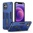 For iPhone 11 Variety Brave Armor Finger Loop Holder Phone Case(Blue) - 1