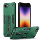 For iPhone SE 2022 / 2020 / 7 / 8 Variety Brave Armor Finger Loop Holder Phone Case(Green) - 1