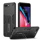 For iPhone 7 Plus / 8 Plus Variety Brave Armor Finger Loop Holder Phone Case(Black) - 1