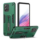 For Infinix Hot 11 2022 Variety Brave Armor Finger Loop Holder Phone Case(Green) - 1
