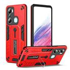 For Infinix Hot 20i X665E Variety Brave Armor Finger Loop Holder Phone Case(Red) - 1