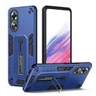 For OPPO A17 4G / A17k Variety Brave Armor Finger Loop Holder Phone Case(Blue) - 1