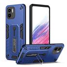 For Xiaomi Redmi A1 4G Variety Brave Armor Finger Loop Holder Phone Case(Blue) - 1