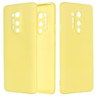 For OnePlus 8 Pro Pure Color Liquid Silicone Shockproof Full Coverage Case(Yellow) - 1