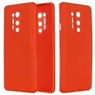 For OnePlus 8 Pro Pure Color Liquid Silicone Shockproof Full Coverage Case(Red) - 1