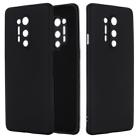 For OnePlus 8 Pro Pure Color Liquid Silicone Shockproof Full Coverage Case(Black) - 1