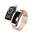 K13 1.14 inch Steel Band Earphone Detachable Smart Watch Support Bluetooth Call(Gold) - 1