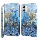 For Motorola Moto G73 3D Painting Pattern TPU + PU Leather Phone Case(Milky Way) - 1