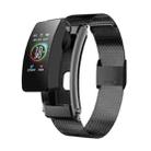 K30 0.96 inch Steel Band Earphone Detachable Life Waterproof Smart Watch Support Bluetooth Call(Black) - 1