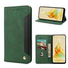 For OPPO Reno8 T 4G Skin Feel Splicing Leather Phone Case(Green) - 1