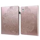 For Lenovo Tab M9 Peacock Embossed Pattern Leather Tablet Case(Rose Gold) - 1