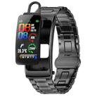 K20 1.14 inch Steel Band Earphone Detachable Life Waterproof Smart Watch Support Bluetooth Call(Black) - 1