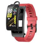 K20 1.14 inch Silicone Band Earphone Detachable Life Waterproof Smart Watch Support Bluetooth Call(Black Red) - 1