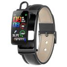 K20 1.14 inch Leather Band Earphone Detachable Life Waterproof Smart Watch Support Bluetooth Call(Black) - 1