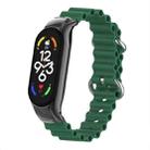For Xiaomi Mi Band 7 Marine Silicone Breathable Watch Band(Army Green) - 1