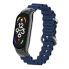For Xiaomi Mi Band 7 Marine Silicone Breathable Watch Band(Midnight Blue) - 1