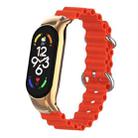 For Xiaomi Mi Band 7 Marine Silicone Breathable Watch Band(Red) - 1