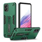 For Samsung Galaxy A04 4G Variety Brave Armor Finger Loop Holder Phone Case(Green) - 1