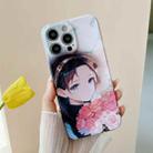 For iPhone 14 Pro PC Phone Case(Holding Roses) - 1
